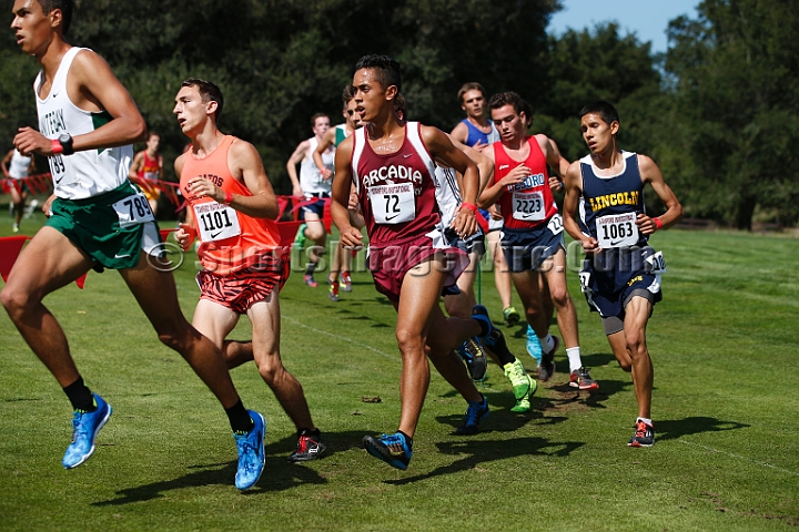 2014StanfordSeededBoys-387.JPG - Seeded boys race at the Stanford Invitational, September 27, Stanford Golf Course, Stanford, California.
